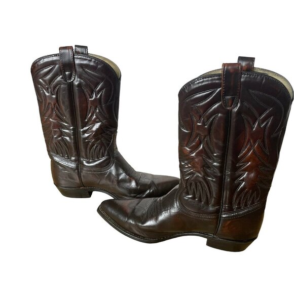 Cowboy Western Leather Boots Genuine Goodyear Welt, Canada, Women's 10.5 E - Picture 3 of 16